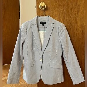 Talbots Blue Striped Blazer Jacket